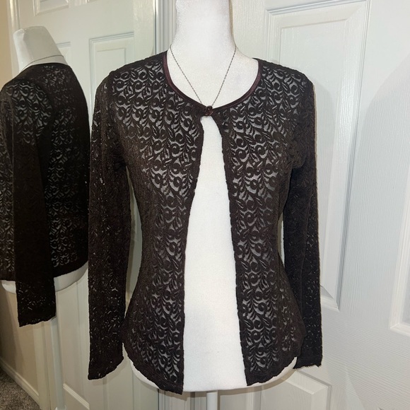 Gorgeous Vintage Lace Cardigan Size M - Picture 2 of 5